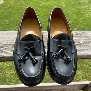 Cole Haan Men’s 10.5D Black Leather Pinch Tassel Loafers Style 03506 Shoes